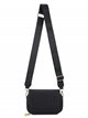 Crossbody bag with flap black