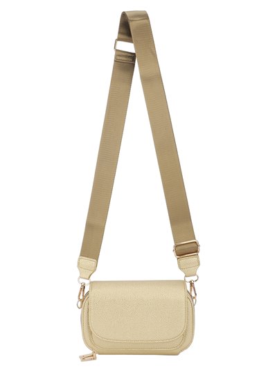 Crossbody bag with flap golden