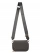 Crossbody bag with flap grey