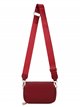 Crossbody bag with flap red