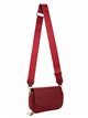 Crossbody bag with flap red