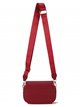 Crossbody bag with flap red