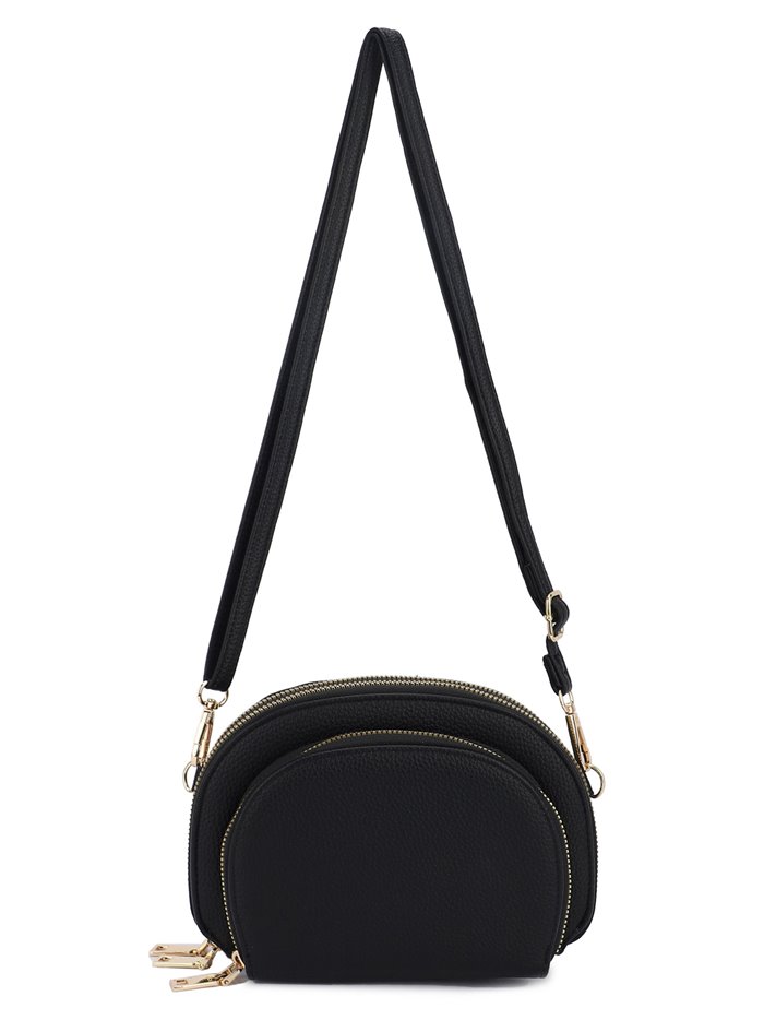 Crossbody bag with zip black