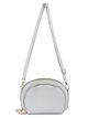 Crossbody bag with zip silver