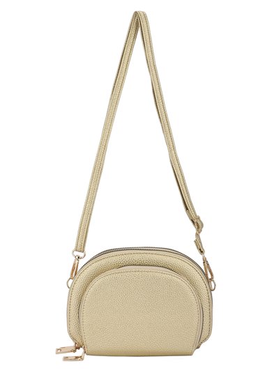 Crossbody bag with zip golden