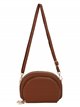 Crossbody bag with zip brown