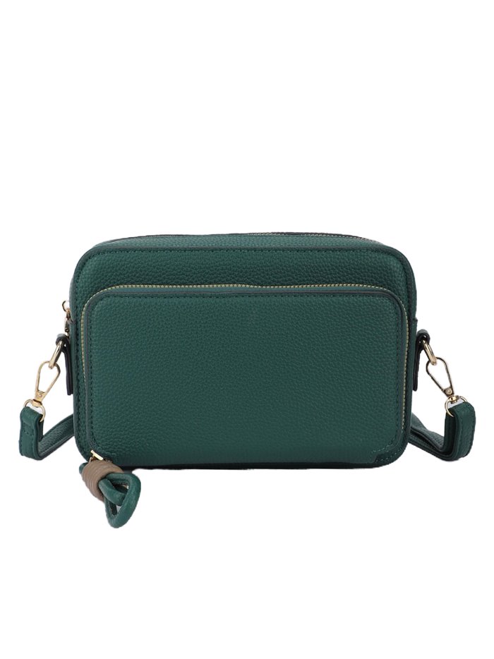 Crossbody bag with zip green