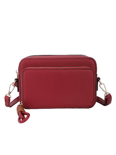 Crossbody bag with zip red