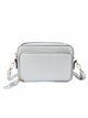 Crossbody bag with zip silver