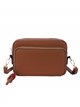 Crossbody bag with zip brown