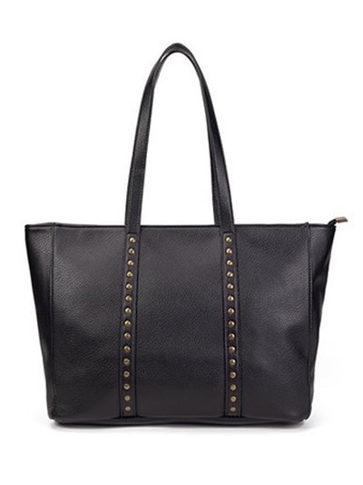 Studded tote bag black