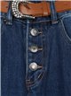 Straight jeans with buttons azul (XS-XL)