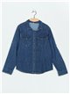 Elastic denim shirt azul (S-XXL)