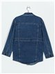 Belted denim overshirt azul (S-XXL)