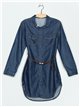 Vestido denim cinturón azul (S-XXL)