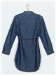 Belted denim dress azul (S-XXL)