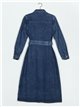 Belted denim dress azul (S-XXL)