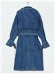 Buttoned denim trench coat azul (S-M-L)