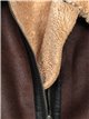 Sherpa lined faux suede waistcoat brown-apricot (S/M-L/XL)