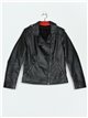 Faux leather biker jacket black (M-L-XL-XXL)