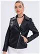 Faux leather biker jacket black (M-L-XL-XXL)