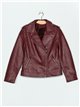 Faux leather biker jacket wine (M-L-XL-XXL)