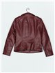 Faux leather biker jacket wine (M-L-XL-XXL)