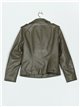 Faux leather biker jacket green (M-L-XL-XXL)