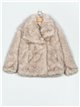 Oversized faux fur jacket light-gray (S-M-L)