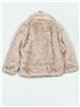 Oversized faux fur jacket light-gray (S-M-L)