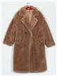 Oversized sherpa coat brown (S-M-L)