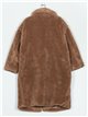 Oversized sherpa coat brown (S-M-L)