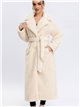 Faux fur coat white (S-M-L)