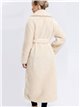 Faux fur coat white (S-M-L)