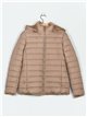 Reversible faux fur down puffer jacket khaki (M-XXL)