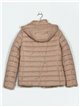 Reversible faux fur down puffer jacket khaki (M-XXL)