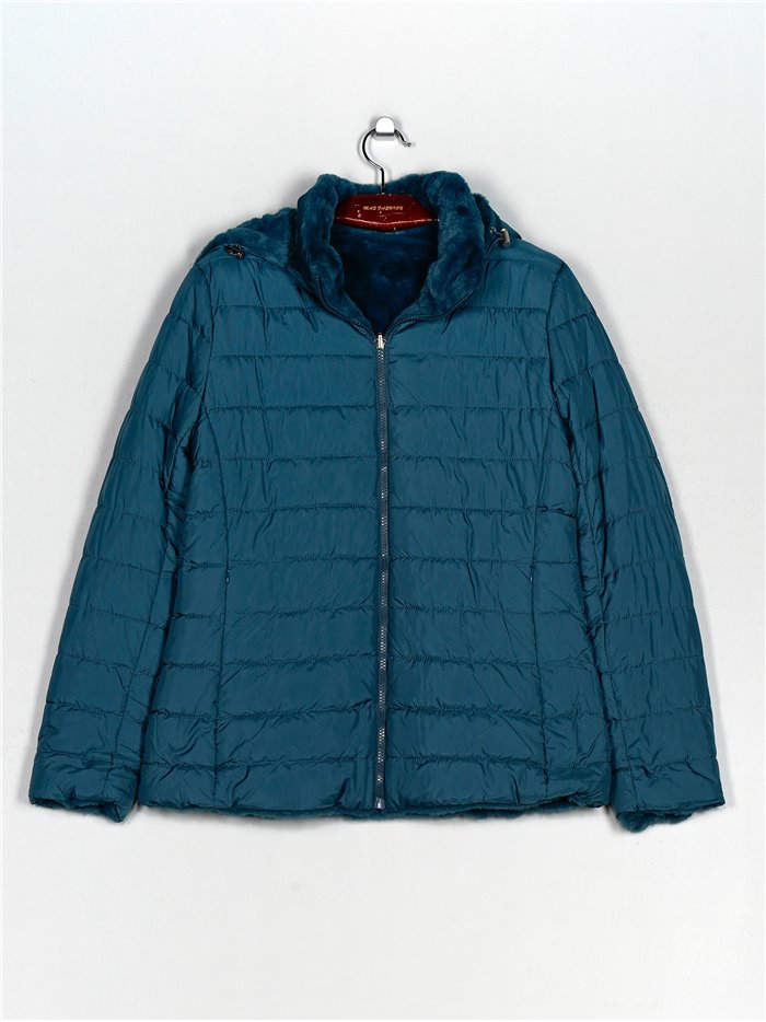 Anorak reversible pelo capucha sea-blue (M-XXL)