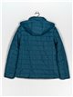 Reversible faux fur down puffer jacket sea-blue (M-XXL)