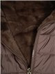 Reversible faux fur down puffer jacket coffee (M-XXL)