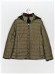 Reversible faux fur down puffer jacket dark-green (M-XXL)