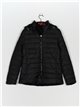 Reversible faux fur down puffer jacket black (M-XXL)