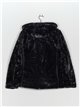 Reversible faux fur down puffer jacket black (M-XXL)