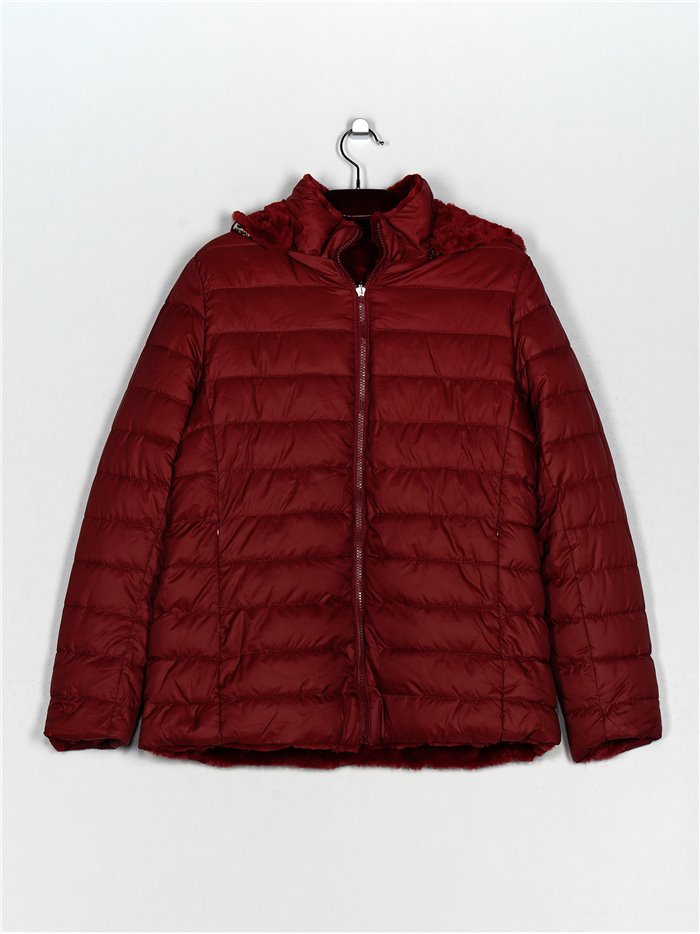 Anorak reversible pelo capucha bordeaux (M-XXL)