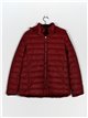 Reversible faux fur down puffer jacket bordeaux (M-XXL)