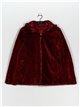 Reversible faux fur down puffer jacket bordeaux (M-XXL)