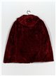 Reversible faux fur down puffer jacket bordeaux (M-XXL)