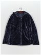 Reversible faux fur down puffer jacket navy (M-XXL)