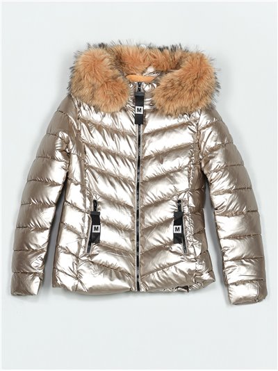 Water repellent anorak with hood champagne (M-XXL)