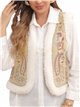 Embroidered faux suede waistcoat (S-M-L-XL)