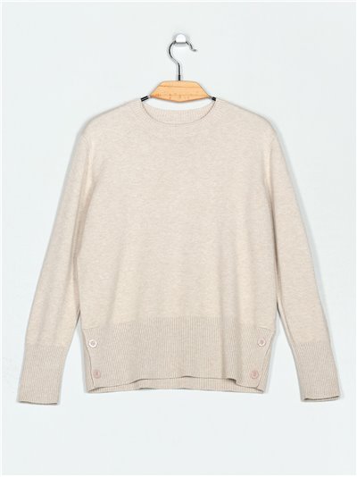 Soft sweater with buttons (M/L-L/XL)